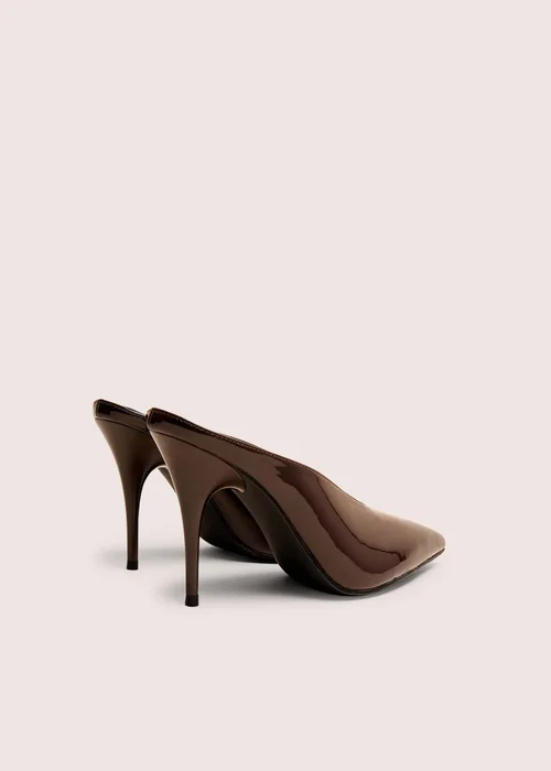 Public Desire Elixr Chocolate Patent Court High Heels - 4 Image 3