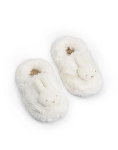 Vanilla Underground Miffy Kids White Mule Slippers (Younger 6-Older 12) - 9 Infants Image 1