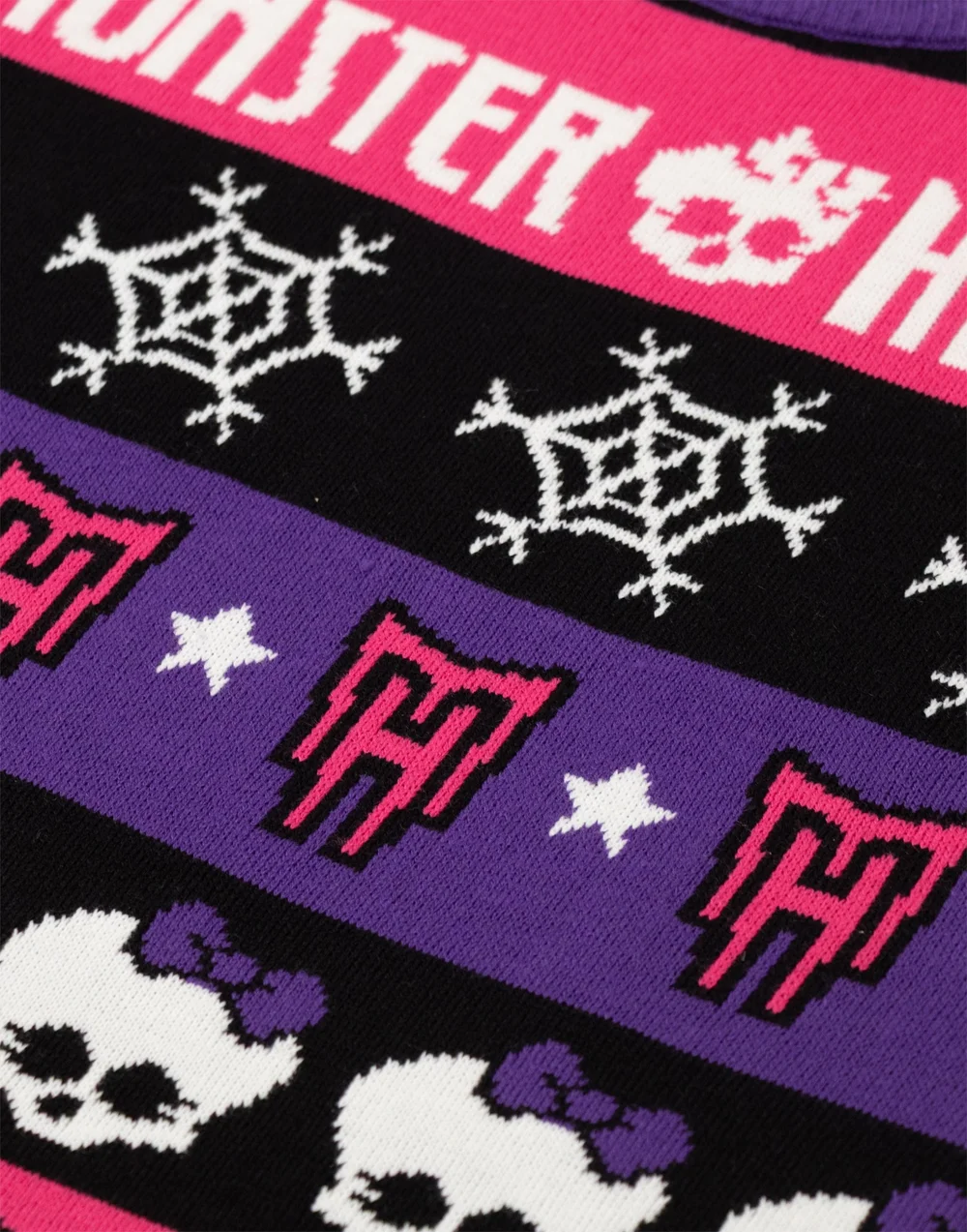 Vanilla Underground Monster High Kids Purple Christmas Jumper (3-14yrs) - 5-6 Yrs Image 5