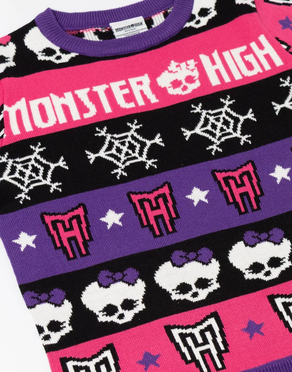 Vanilla Underground Monster High Kids Purple Christmas Jumper (3-14yrs) - 5-6 Yrs Image 3