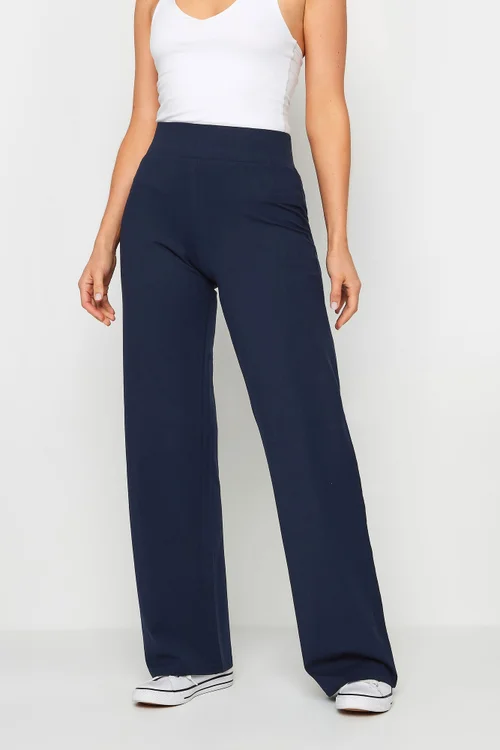 Long Tall Sally Navy Blue Wide Leg Yoga Pants - Size 14, Leg 34 Image 2