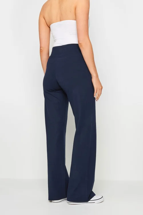Long Tall Sally Navy Blue Wide Leg Yoga Pants - Size 14, Leg 34 Image 3