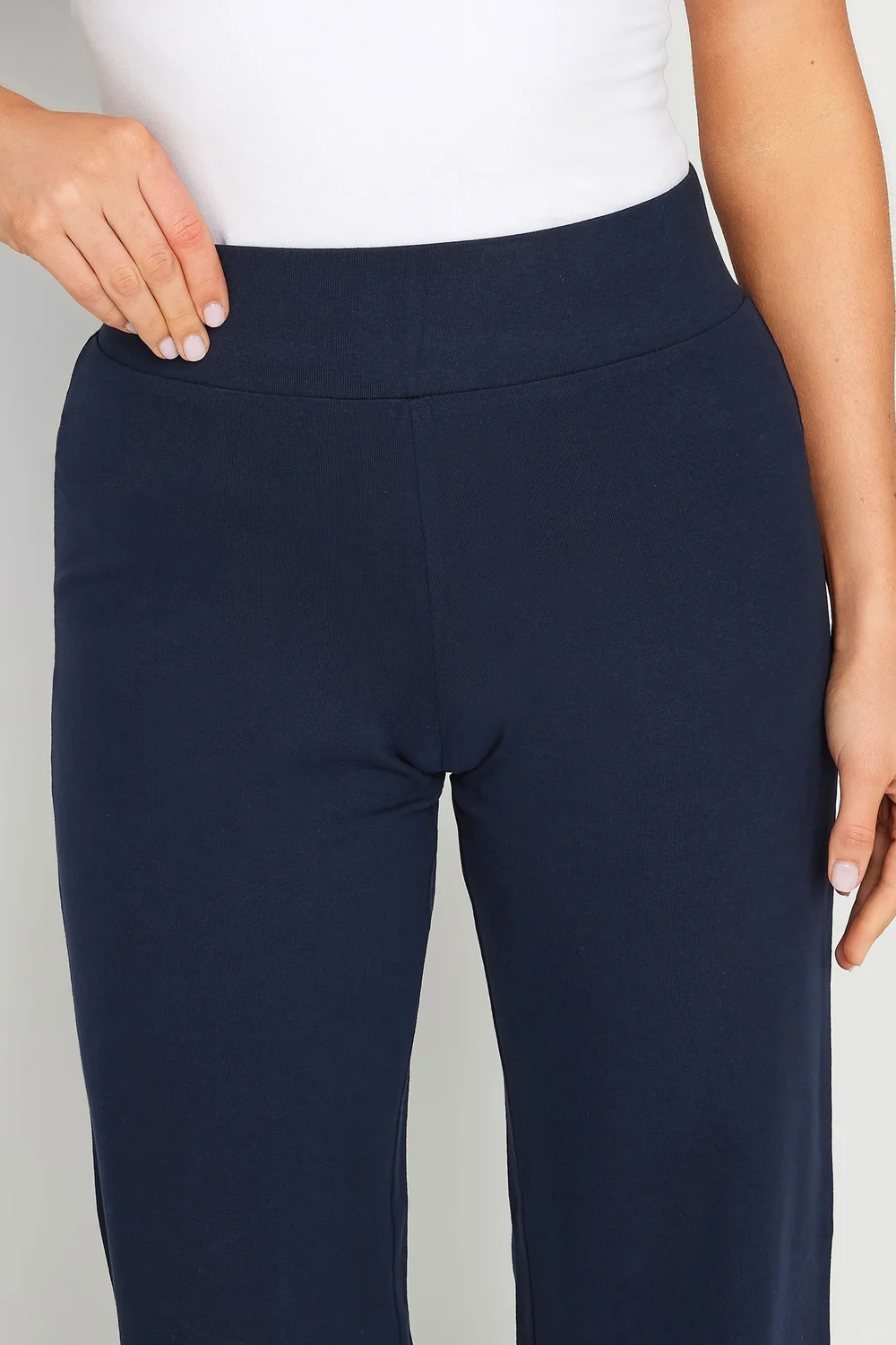 Long Tall Sally Navy Blue Wide Leg Yoga Pants - Size 14, Leg 34 Image 4