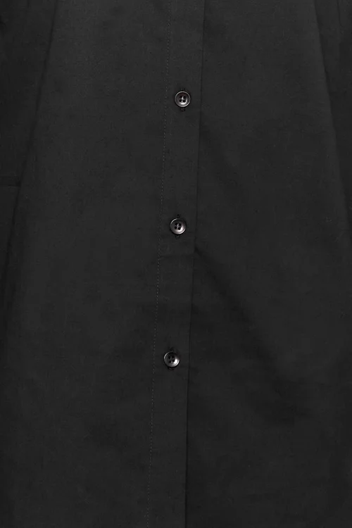 Long Tall Sally Black Fitted Cotton Shirt - 12 Image 5