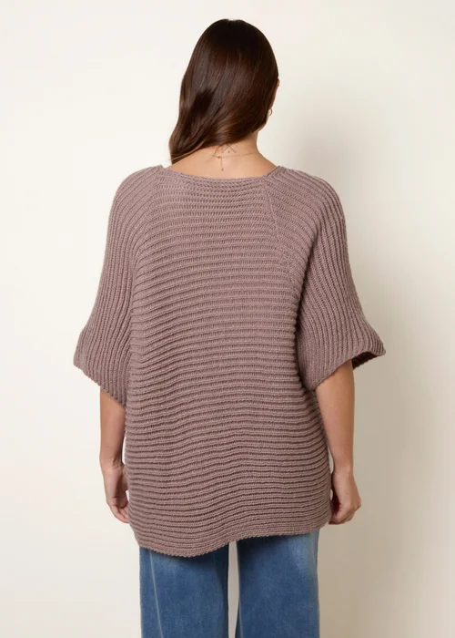 Blue Vanilla Beige Pointelle Knit Cardigan - S/M Image 4