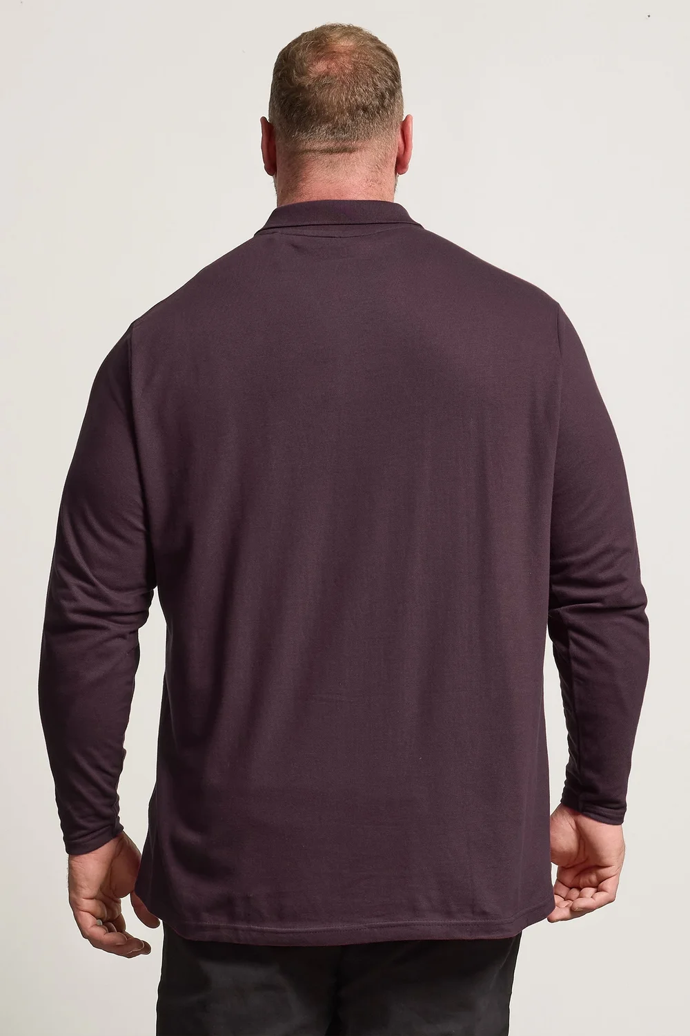 BadRhino Burgundy Red Long Sleeve Core Polo Shirt - L Image 3