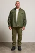 BadRhino Khaki Green Military Zip Through Overshirt - 5-6XL Image 3