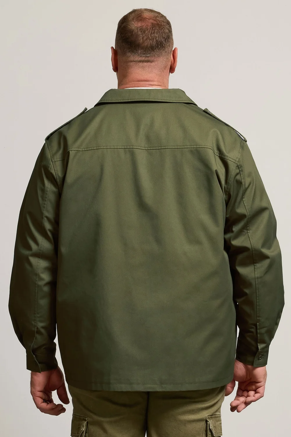 BadRhino Khaki Green Military Zip Through Overshirt - 5-6XL Image 4