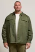 BadRhino Khaki Green Military Zip Through Overshirt - 5-6XL Image 2