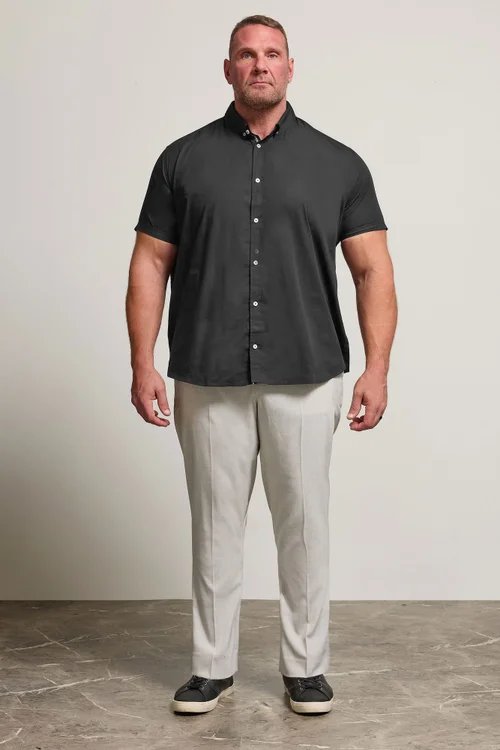 BadRhino Black Poplin Short Sleeve Shirt - 4XL Image 2
