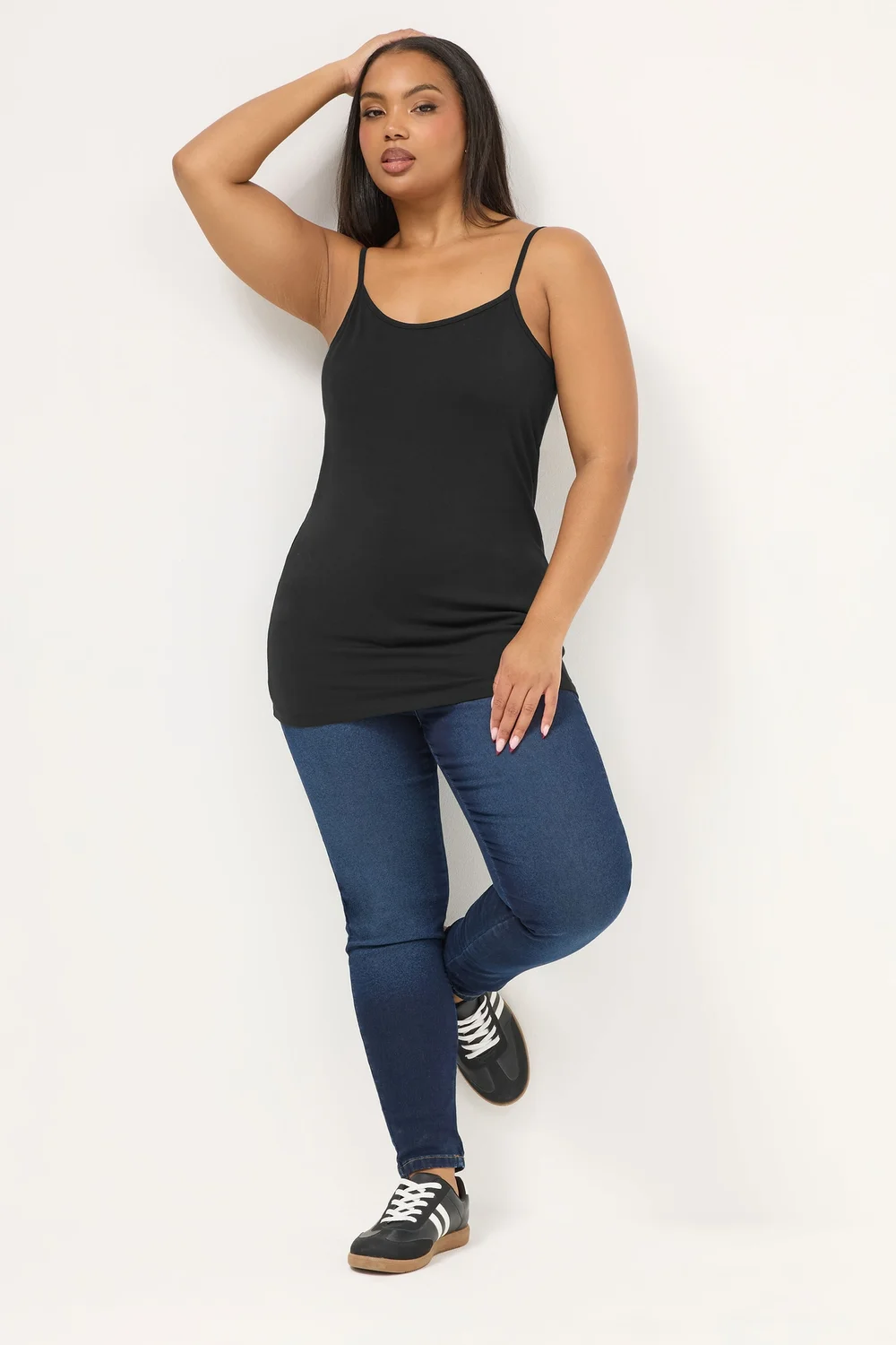 Yours 3 Pack Curve Black & Navy Blue Cami Tops - Size 18 Image 5