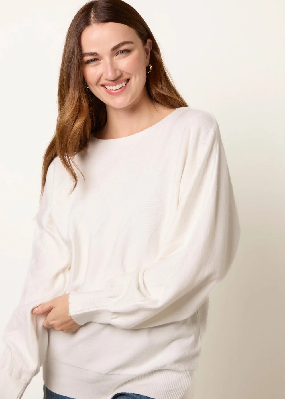 Blue Vanilla Ivory Patterned Jumper - M/L Image 1