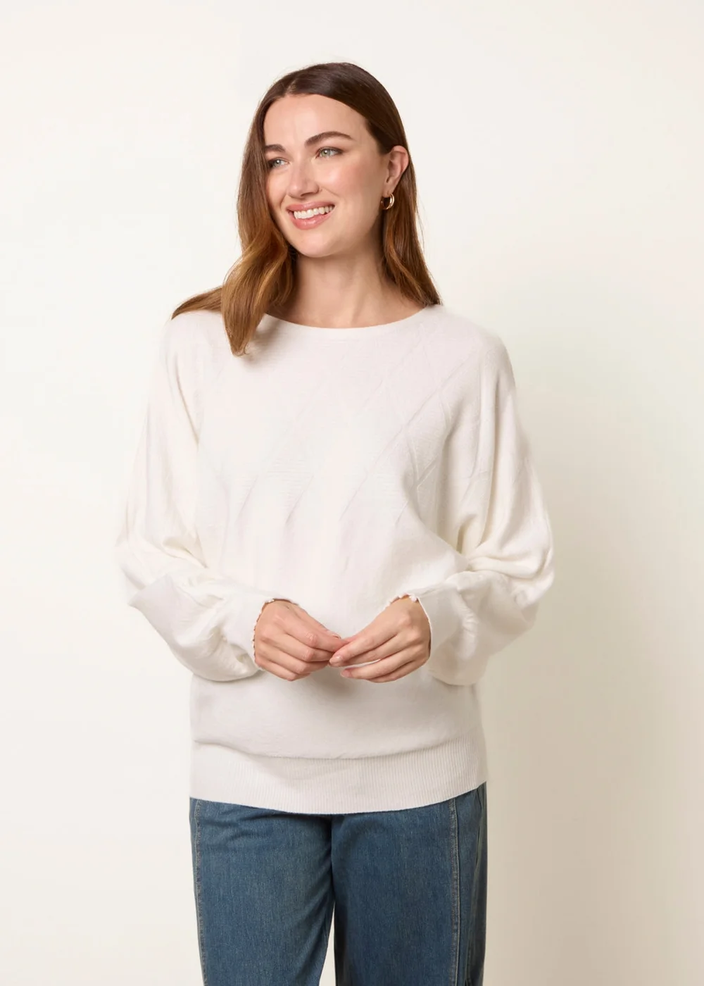 Blue Vanilla Ivory Patterned Jumper - M/L Image 3