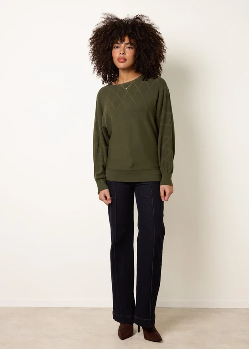 Blue Vanilla Khaki Patterned Jumper - L/XL Image 2