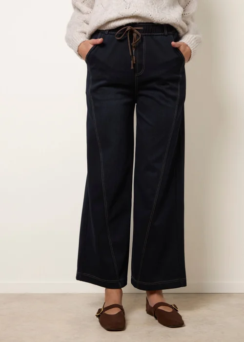 Blue Vanilla Navy Seam Detail Jeans - M Image 2