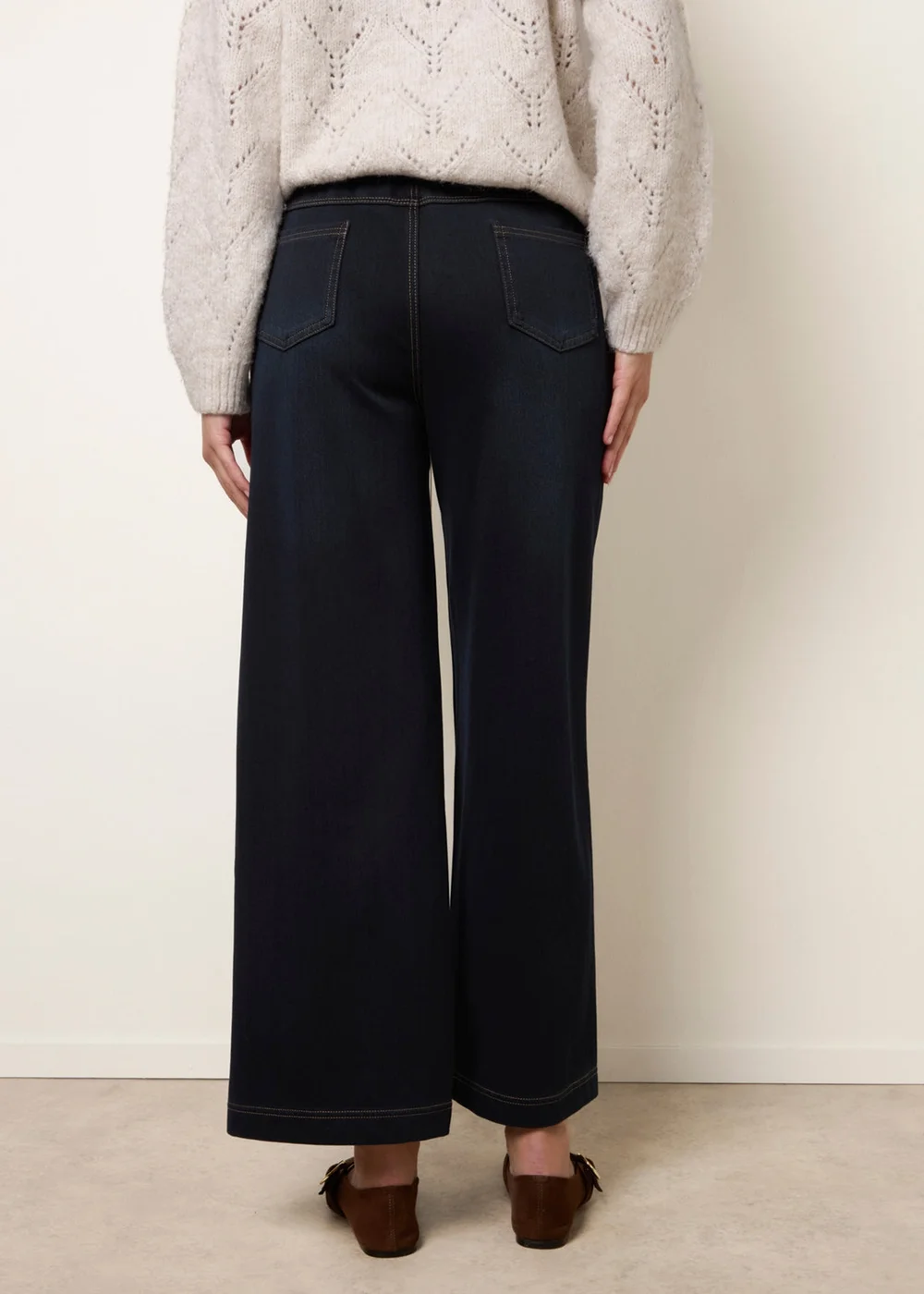 Blue Vanilla Navy Seam Detail Jeans - M Image 4