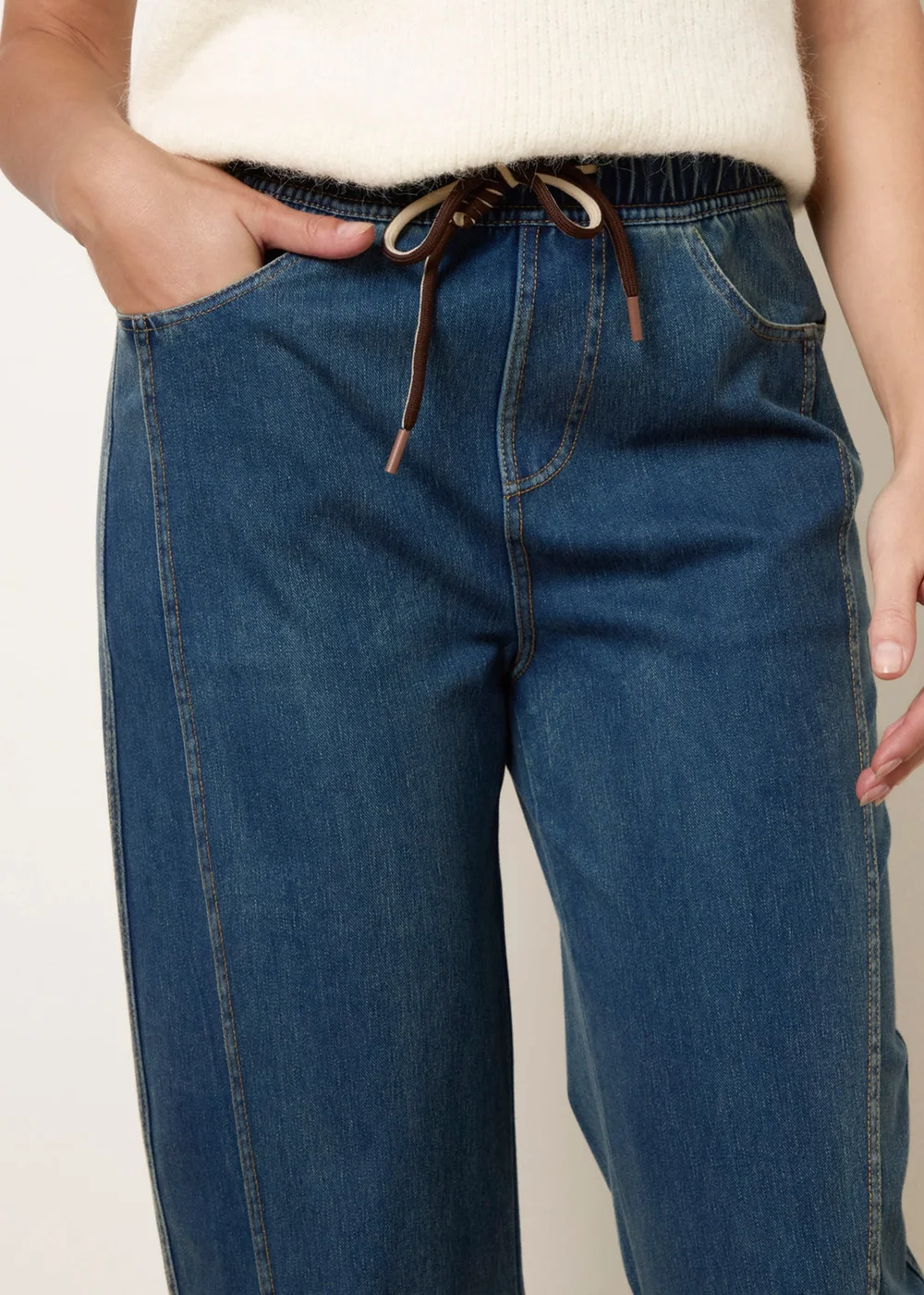Blue Vanilla Blue Seam Detail Jeans - XL Image 3