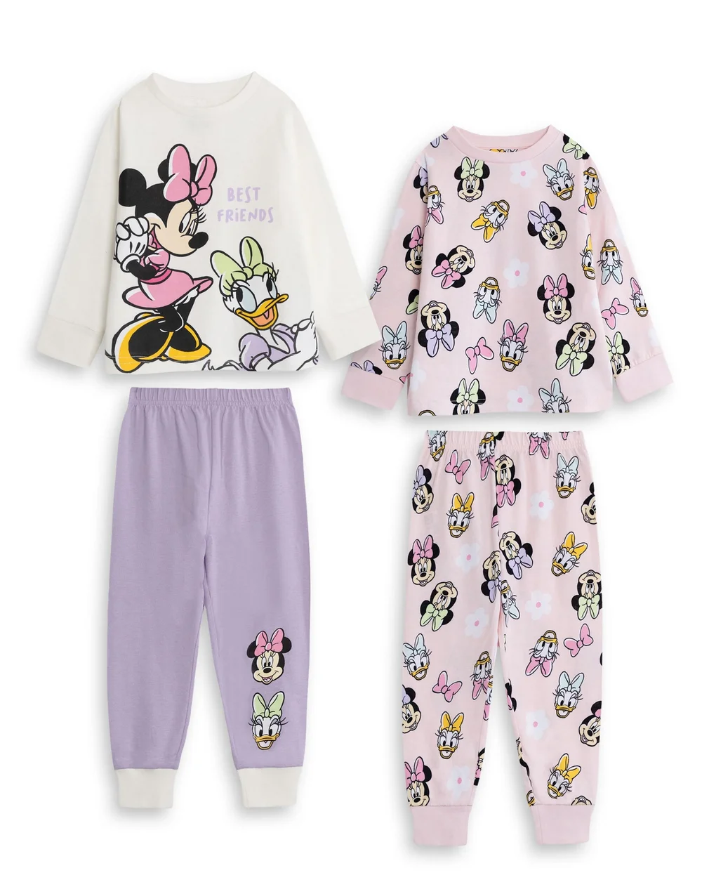 Vanilla Underground Disney Kids Pink 2 Pyjamas (18mnths-8yrs) - Age 3-4 Years Image 1