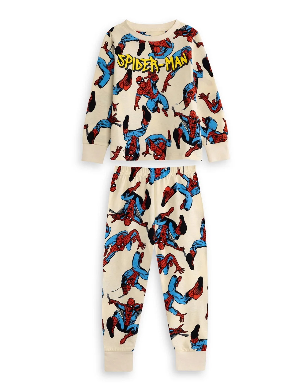 Vanilla Underground Marvel Spider-Man Kids Blue 2 Pyjamas (2-10yrs) - Age 3-4 Years Image 2