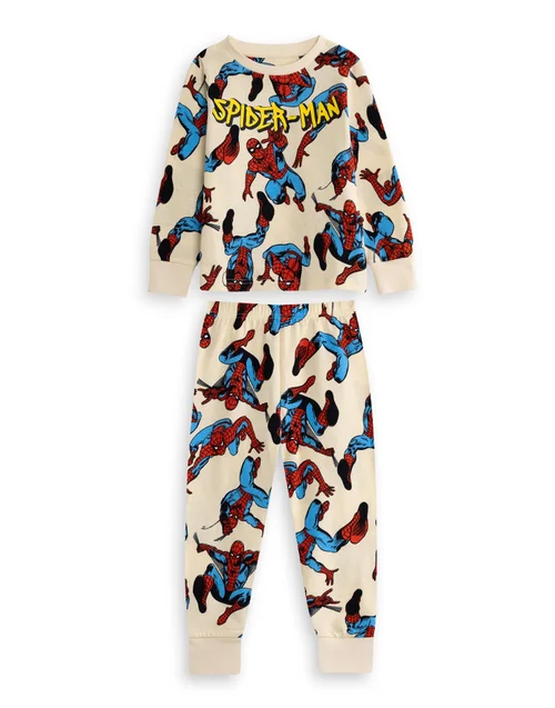 Vanilla Underground Marvel Spider-Man Kids Blue 2 Pyjamas (2-10yrs) - Age 3-4 Years Image 2