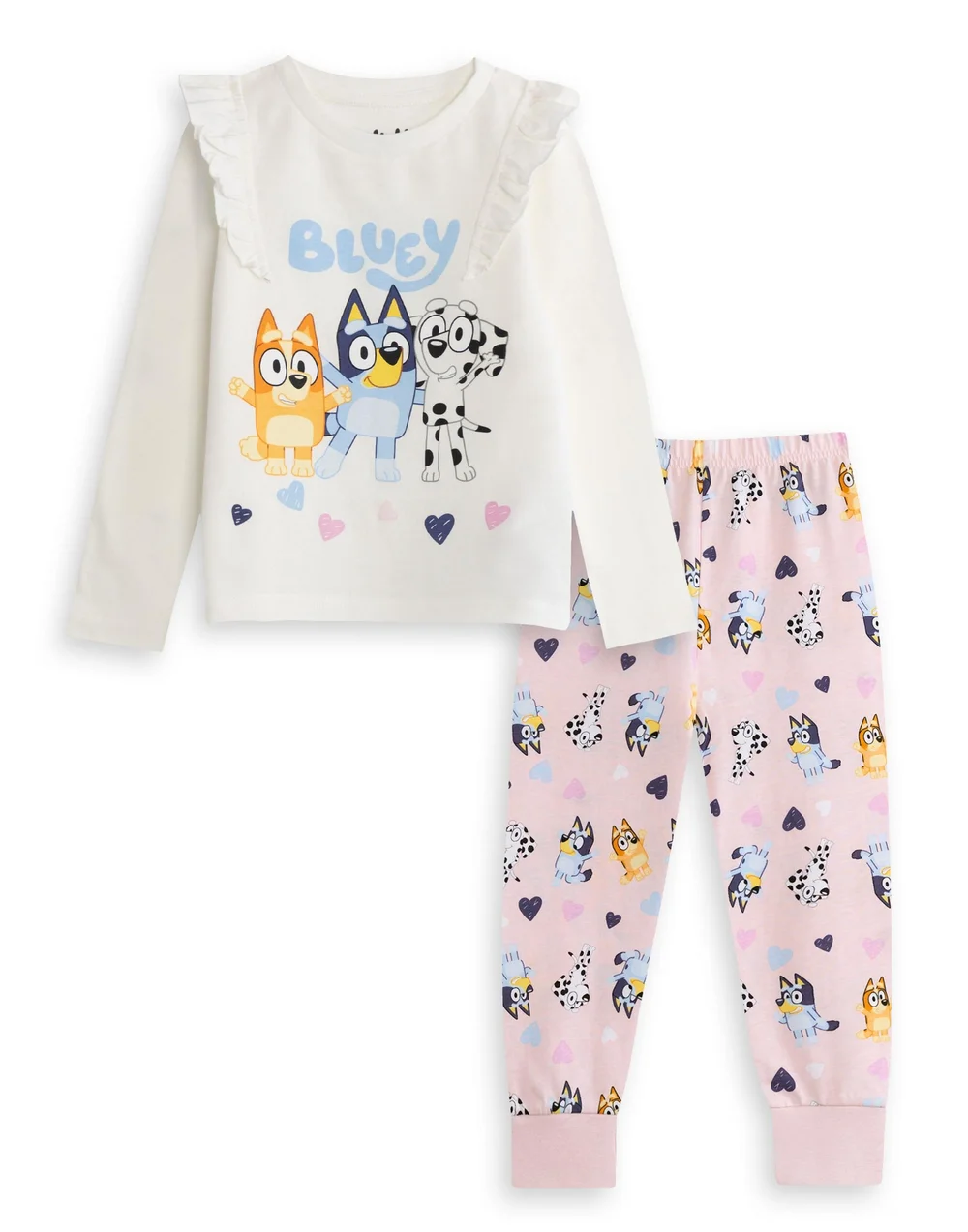 Vanilla Underground Bluey Kids Cream Pyjamas (18mnths-7yrs) - Age 5-6 Years Image 1