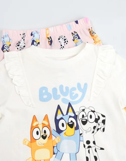 Vanilla Underground Bluey Kids Cream Pyjamas (18mnths-7yrs) - Age 5-6 Years Image 5