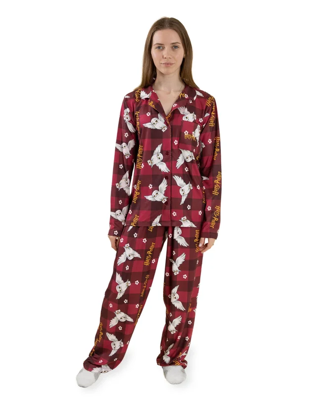 Vanilla Underground Harry Potter Red Checkered Long Pyjama Set