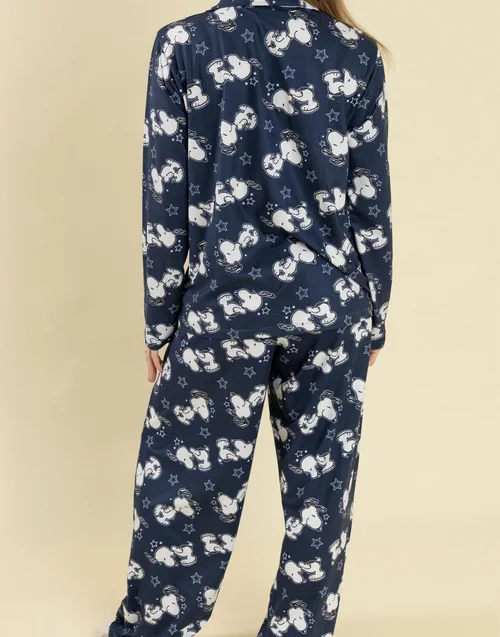 Vanilla Underground Peanuts Snoopy Navy Long Pyjama Set - XXL Image 3