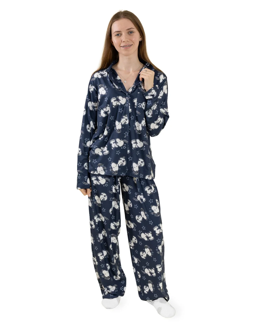 Vanilla Underground Peanuts Snoopy Navy Long Pyjama Set - XXL Image 1