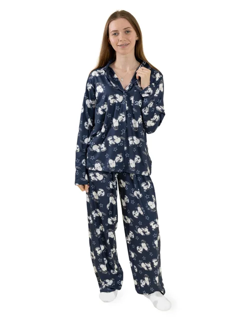 Vanilla Underground Peanuts Snoopy Navy Long Pyjama Set - XXL Image 1