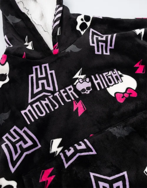 Monster High Black Blanket Hoodie - One Size Image 4