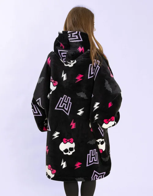 Monster High Black Blanket Hoodie - One Size Image 3