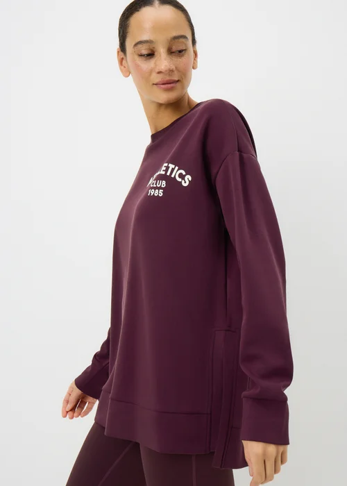 Souluxe Burgundy Graphic Sweatshirt - M Image 2