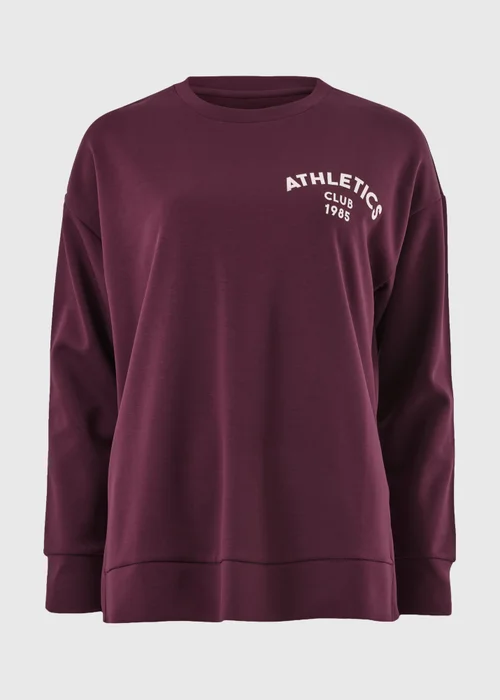 Souluxe Burgundy Graphic Sweatshirt - M Image 4