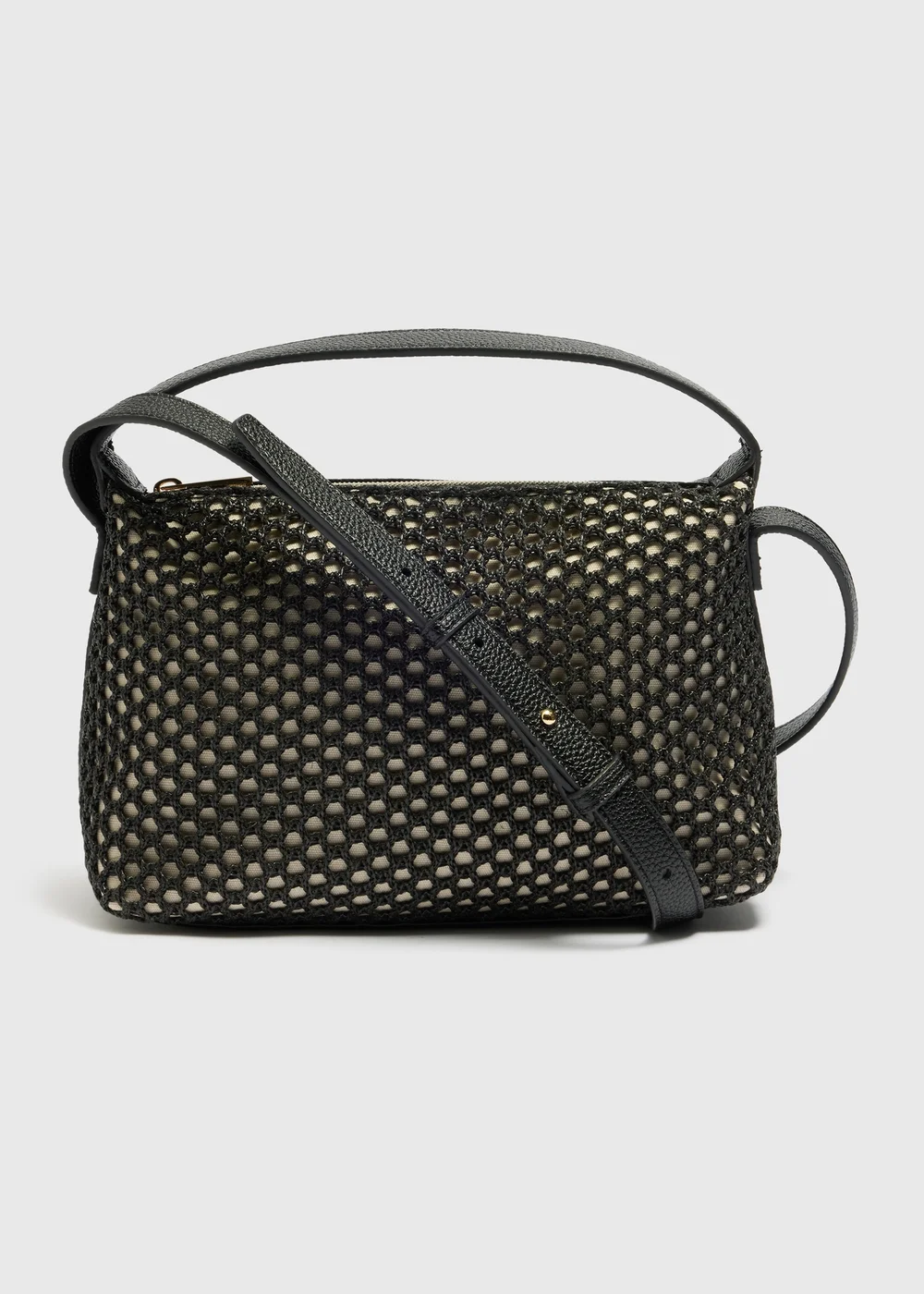 Black Straw Camera Bag - One Size Image 3