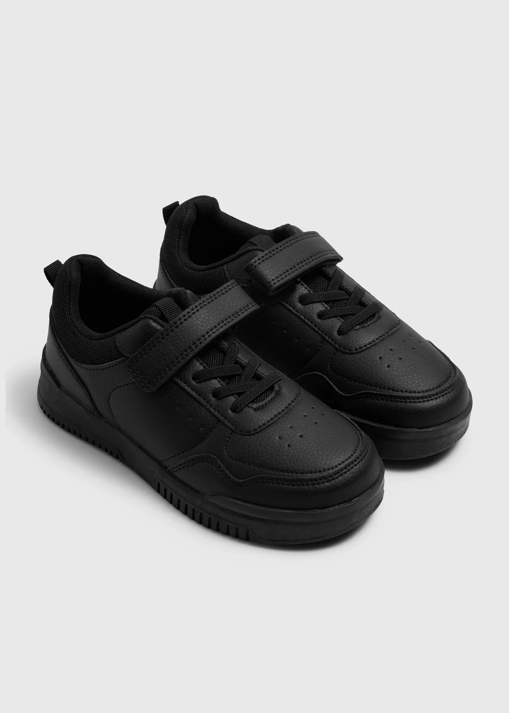 Boys Black School Trainers (Younger 10-Older 6) - 10 Infants Image 1