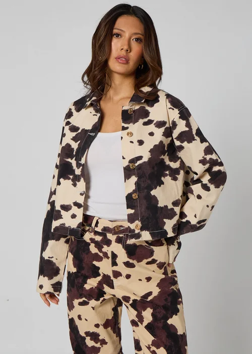 Urban Bliss Brown Cow Print Jeans - 12 Image 4