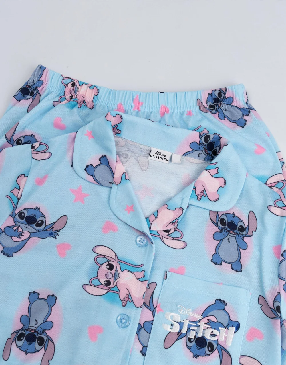 Vanilla Underground Lilo & Stitch Kids Blue Pyjamas (5-14yrs) - Age 12-13 Years Image 3
