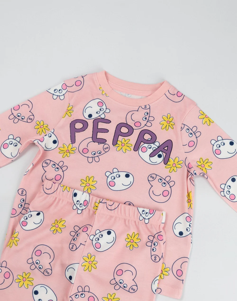 Vanilla Underground Peppa Pig Girls Multicoloured Character Long Sleeve Long Leg Pyjama Set (18 Months -7 Years) - 6-7 Yrs Image 4