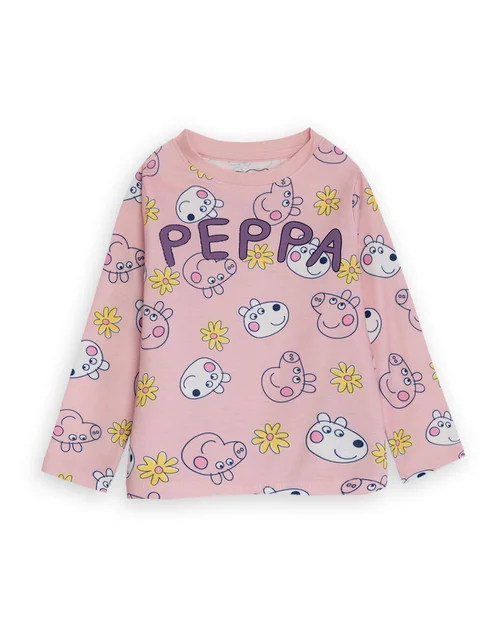 Vanilla Underground Peppa Pig Girls Multicoloured Character Long Sleeve Long Leg Pyjama Set (18 Months -7 Years) - 6-7 Yrs Image 2