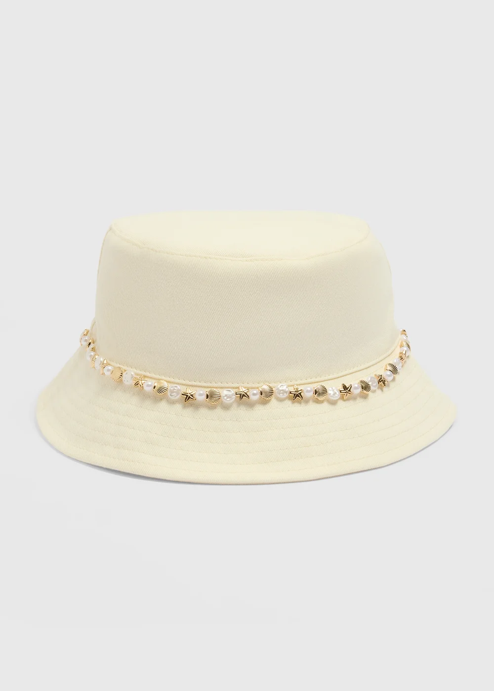 Girls Ecru Chain Bucket Hat (3-10yrs) - Age 3 - 6 Years Image 1