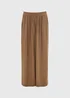 Chocolate Brown Satin Wide Leg Co Ord Trousers - 8 S Image 4
