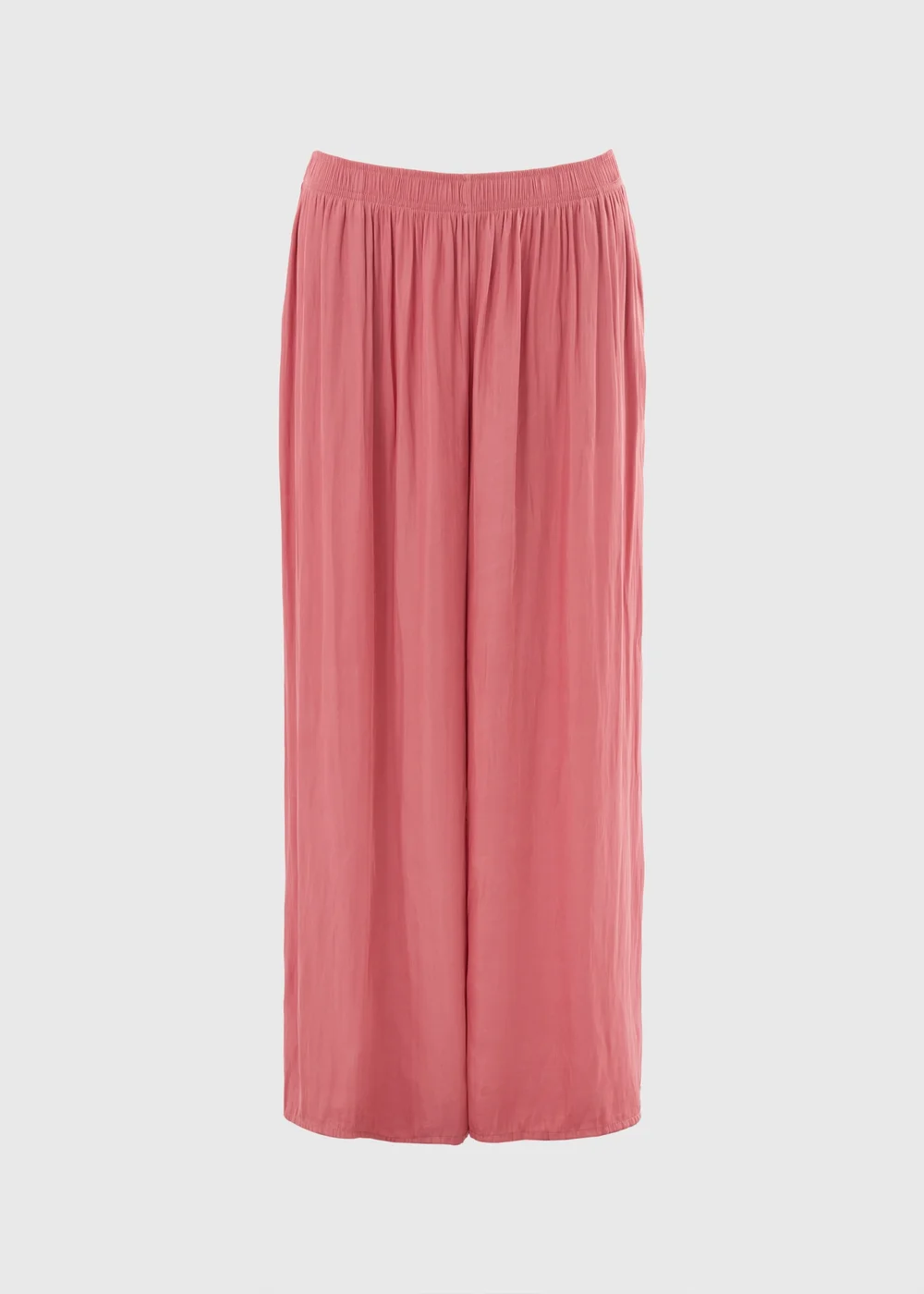 Pink Satin Wide Leg Co Ord Trousers - 8 L Image 4