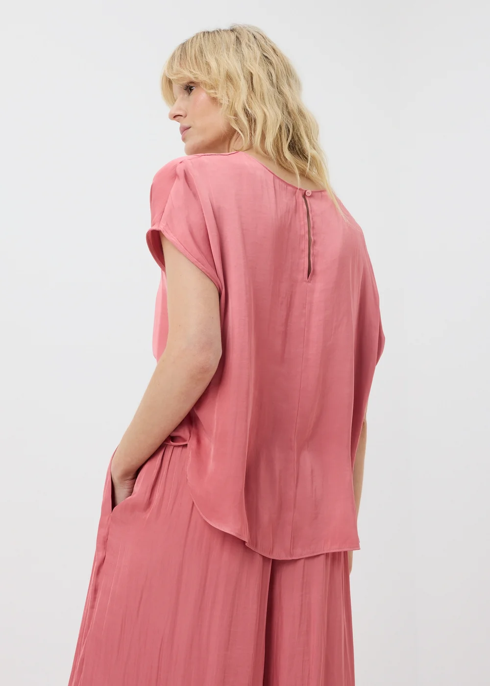 Pink Washed Satin Co Ord Top - 8 Image 2