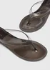 Black Jelly Flip Flops - 3-4 Image 2