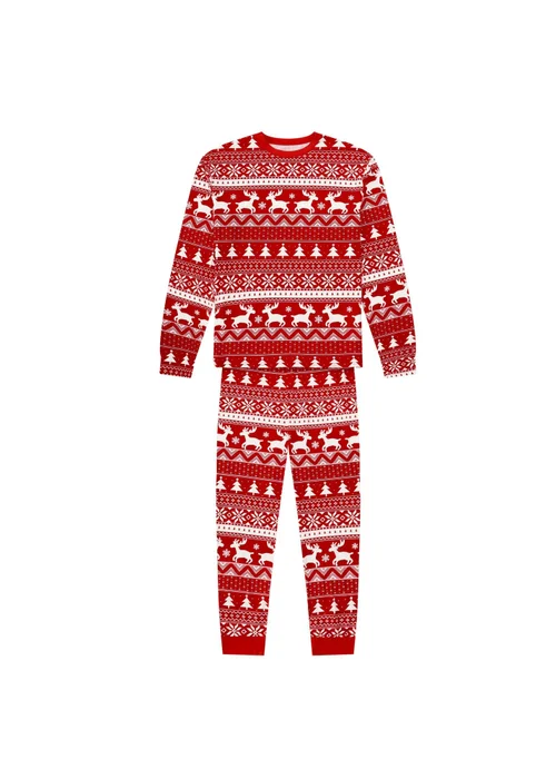 My Christmas Pyjamas Red Nativity Two-Piece Long Matching Pyjama Set - 3XL Image 1