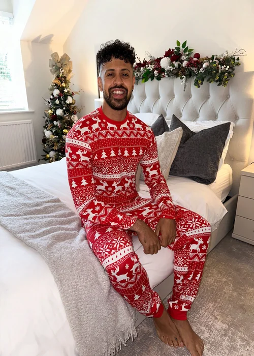My Christmas Pyjamas Red Nativity Two-Piece Long Matching Pyjama Set - 3XL Image 4