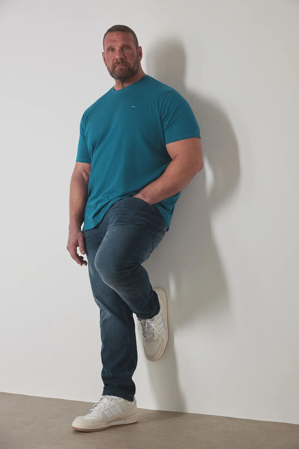 BadRhino Blue Black Washed Straight Leg Stretch Jeans - 42/L34 Image 5