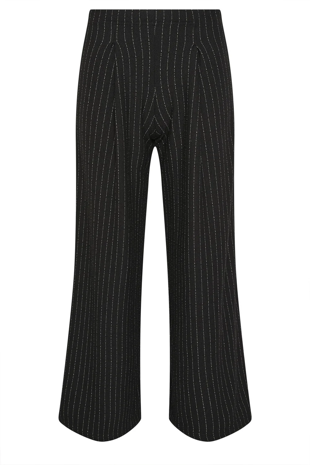 PixieGirl Petite Black Pinstripe Palazzo Wide Leg Trousers - Size 18 Image 5