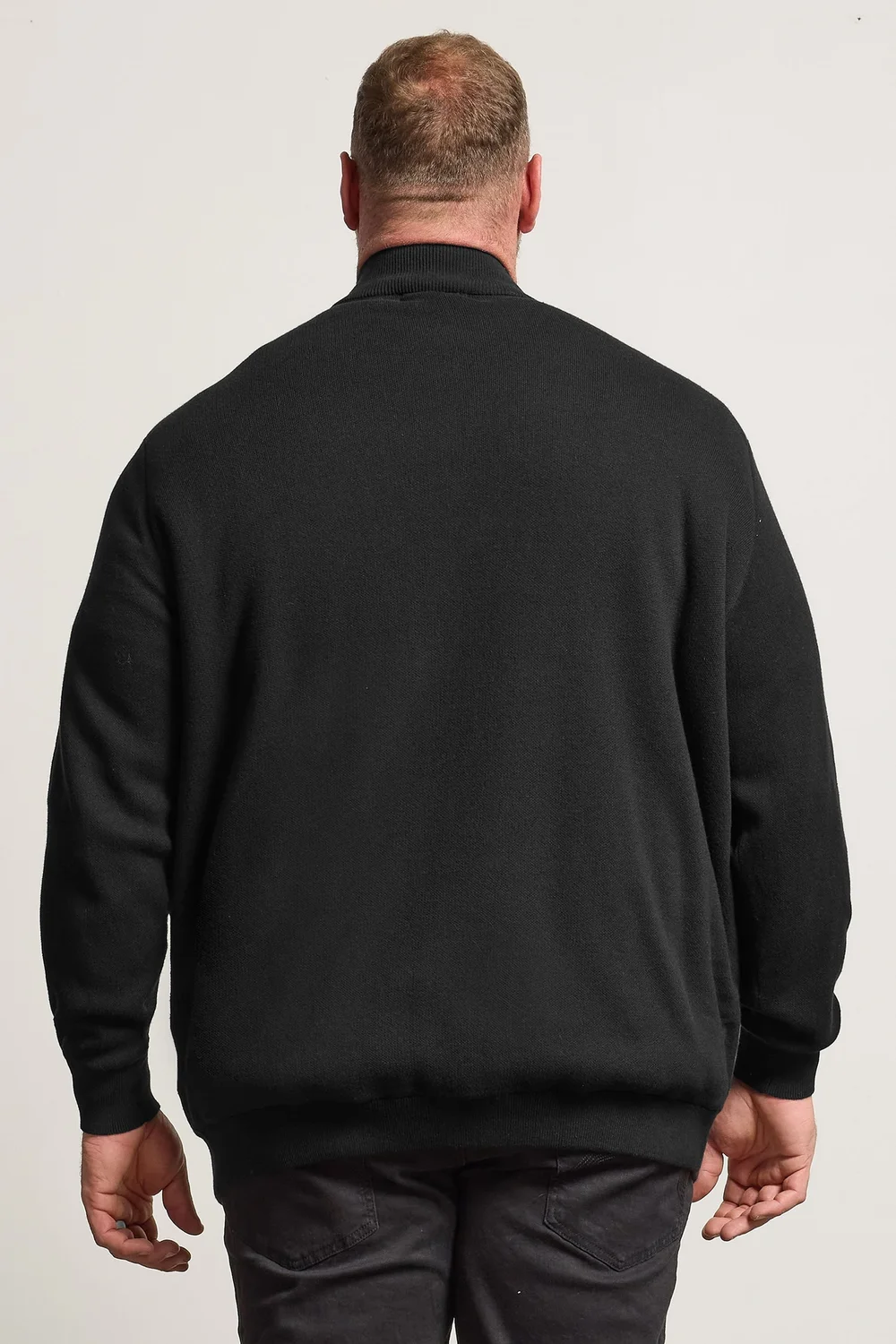 BadRhino Black Knitted Borg Zip Up - 3XL Image 4